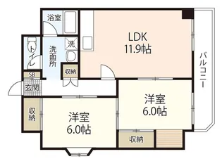 パークサイド茶木【7階】の間取り