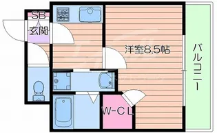 クリスタルマンション【1階】の間取り