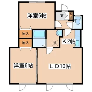 ハイツカネミII【1階】の間取り
