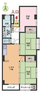 コーポアルカディア【4階】の間取り
