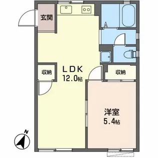 レーベンスハイム【1階】の間取り