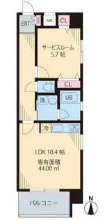 エクセルシティ戸田公園【4階】の間取り