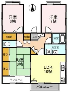 サンテラス松井二の宮【3階】の間取り