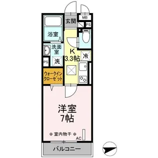 神奈川県横浜市中区西之谷町【アパート】の間取り