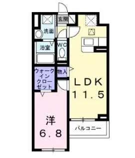 東京都世田谷区大蔵1【アパート】の間取り