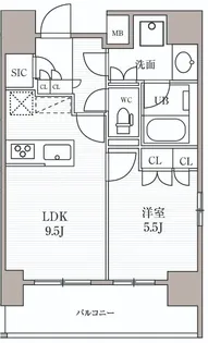 シーズンフラッツ上野稲荷町【13階】の間取り