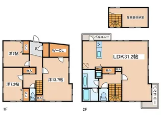 愛知県名古屋市瑞穂区岳見町4【一戸建】の間取り