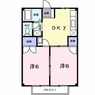 ドミール立野【1階】の間取り