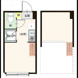 ハーモニーテラス大井II【1階】の間取り