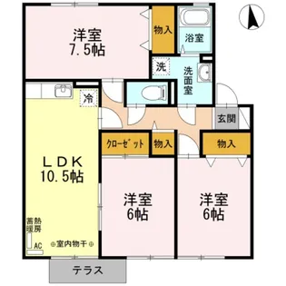 エルフタウン吉久【1階】の間取り