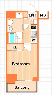 スパシエイラーレ横浜【11階】の間取り