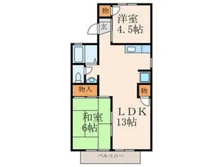 福岡県北九州市小倉南区守恒2【アパート】の間取り