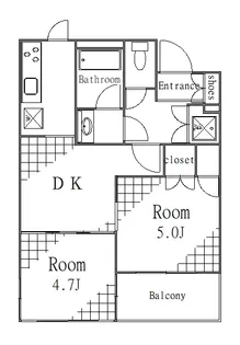 東京都中央区新富2【マンション】の間取り