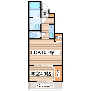 アムールアピス【1階】の間取り