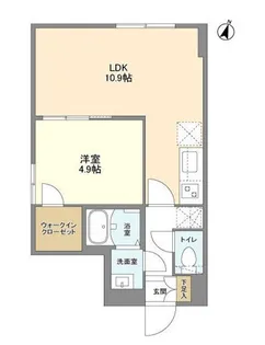 ウェルスクエア駒場東大前【1階】の間取り