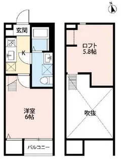 レイズ大久保【2階】の間取り