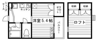 イジェント長津田【2階】の間取り