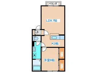 ウィンディア幌西【1階】の間取り