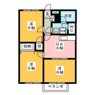 メーラつきみ野II【2階】の間取り