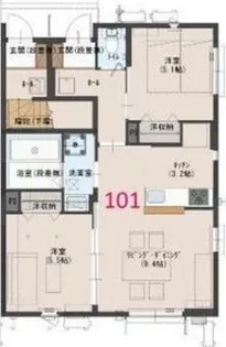 フルーレM【1階】の間取り