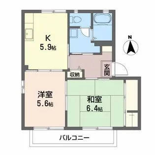 グリーンフィールド成出 A【2階】の間取り