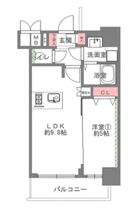 プレサンス扇町駅前【13階】の間取り