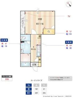 コトーヴェール用賀【1階】の間取り