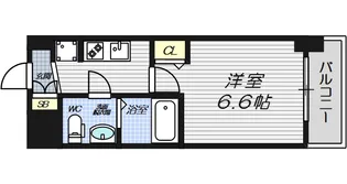 ワールドアイ阿波座WEST【6階】の間取り