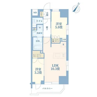 デュオステージ相模大野【7階】の間取り