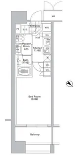 コンフォリア渋谷WEST【8階】の間取り