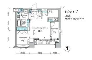 プライマル中央MINATO【13階】の間取り