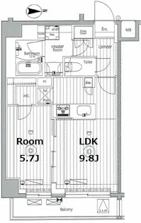 メイクス東向島II【4階】の間取り