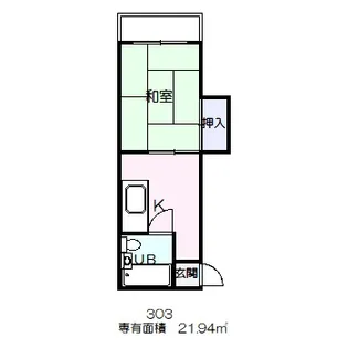 コーポウシオ【3階】の間取り