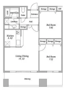 A-PLACE新橋【9階】の間取り