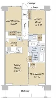 シティハウス吉祥寺北町【5階】の間取り