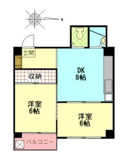 クレセント幸町【6階】の間取り