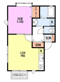 カーサウィング【1階】の間取り