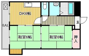 フラッツ守山【2階】の間取り