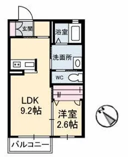 シャーメゾン 唯【2階】の間取り