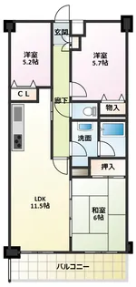 ライオンズガーデン戸塚【7階】の間取り