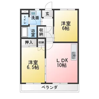 サンパレス大高II【2階】の間取り