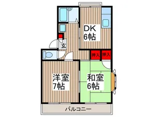 ヒマワリハイツ2【2階】の間取り