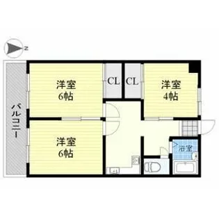 コーポコーベルII【3階】の間取り