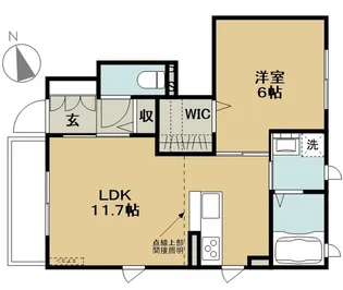 ディアコート妙典【1階】の間取り