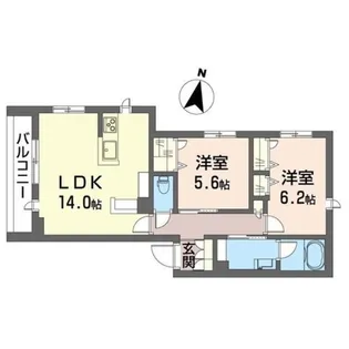 シャーメゾングレイス【1階】の間取り