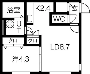 トライバルスペース発寒南【3階】の間取り