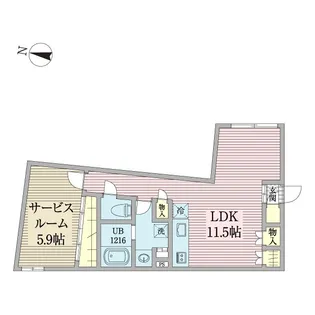 スペックレジデンス大森北【2階】の間取り
