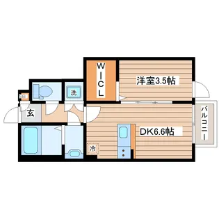 アンセル長町A【1階】の間取り