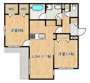 仮称)観音2丁目ヘーベルメゾン西棟【3階】の間取り