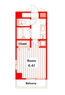 横浜翠葉BUILDINGI【6階】の間取り